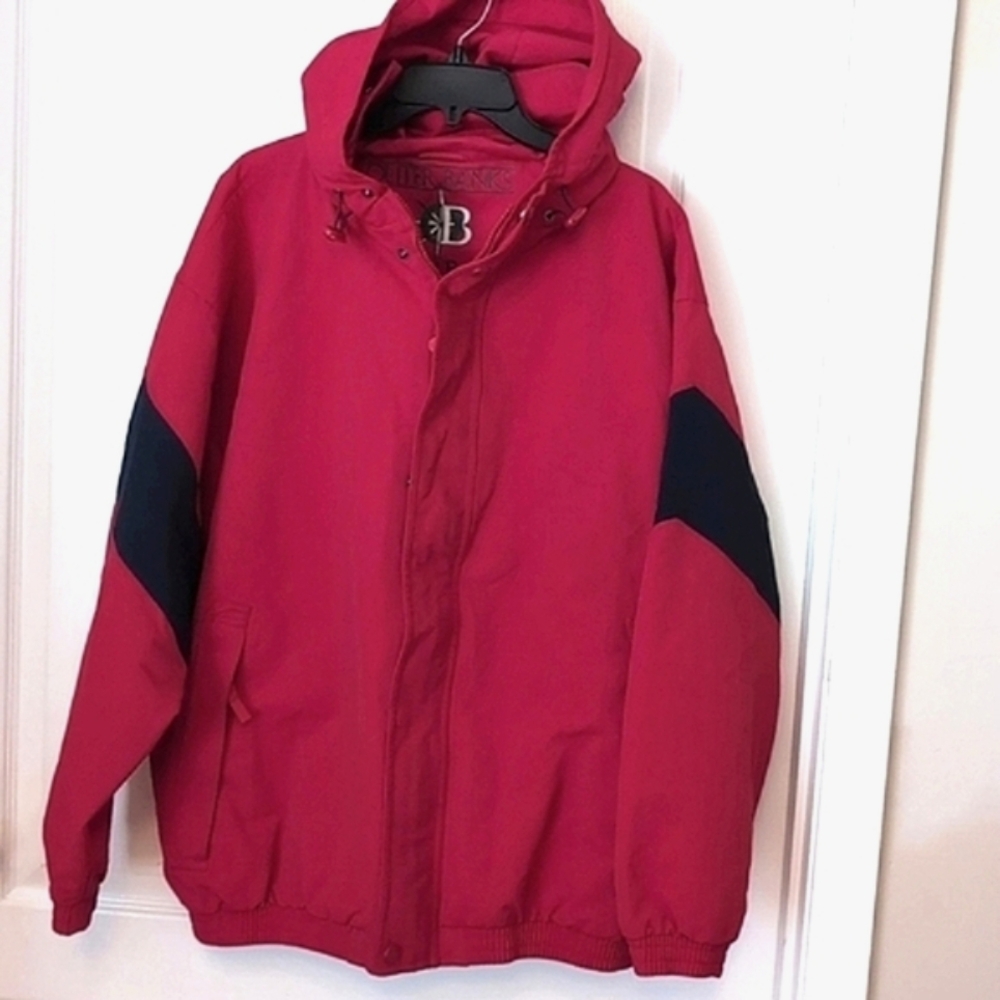 "Outer Banks Crew" Red Navigator Sailing Fishing Jacket Coat . Size XL